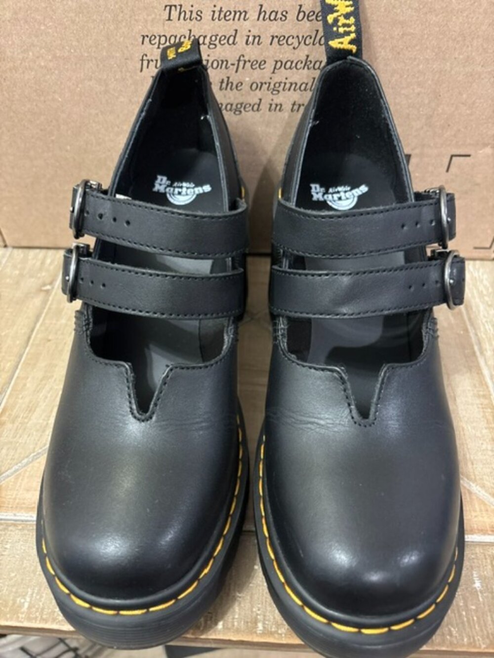 Dr. Martens Women's Evie Sendel Leather Heeled Mary Jane Pumps